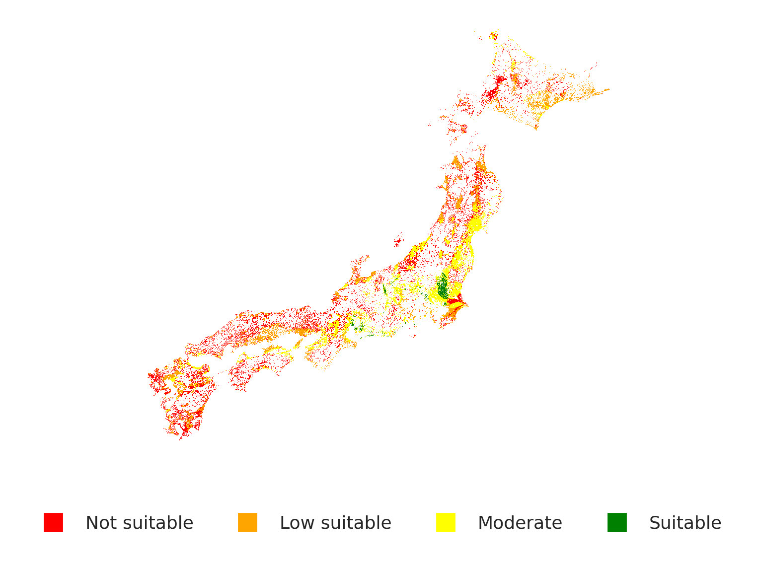 Japan AWD Suitability Map